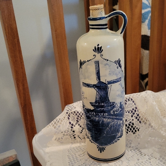 Delft Decanter With Cork~Bols Distillery Bottle - Picture 1 of 1